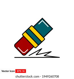 Eraser icon, Eraser icon vector, in trendy flat style isolated on white background
