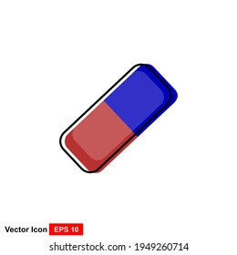 Eraser icon, Eraser icon vector, in trendy flat style isolated on white background