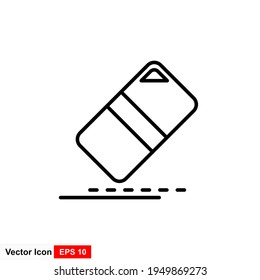 Eraser icon, Eraser icon vector, in trendy flat style isolated on white background