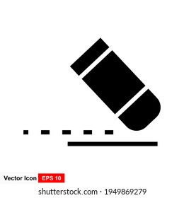 Erasersymbol, Eraser-Symbol, Vektorgrafik, im trendigen, flachen Stil einzeln auf weißem Hintergrund