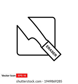 Eraser icon, Eraser icon vector, in trendy flat style isolated on white background