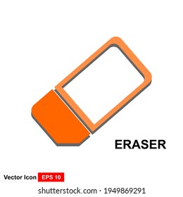 Eraser icon, Eraser icon vector, in trendy flat style isolated on white background