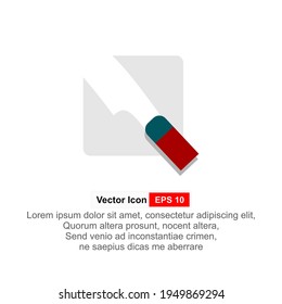 Eraser icon, Eraser icon vector, in trendy flat style isolated on white background