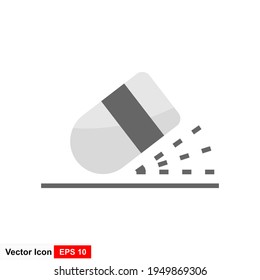 Eraser icon, Eraser icon vector, in trendy flat style isolated on white background