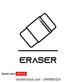 Eraser icon, Eraser icon vector, in trendy flat style isolated on white background
