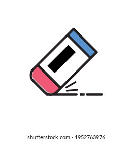 Eraser icon, Eraser icon vector, in trendy flat style isolated on white background