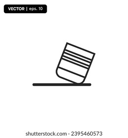 Eraser icon, Eraser icon vector, in trendy flat style isolated on white background. Eraser icon image, Eraser icon illustration