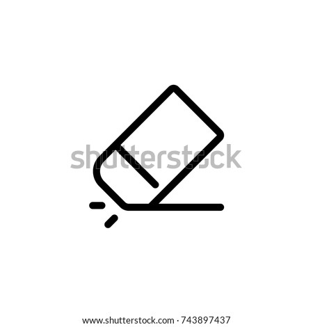 Eraser icon, Eraser icon vector, in trendy flat style isolated on white background. Eraser  icon image, Eraser  icon illustration