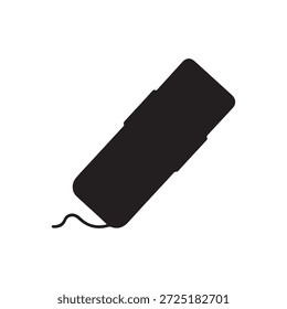 Ilustración de moda del Vector del icono del borrador en fondo blanco
