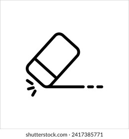 Eraser icon vector for website design, app, UI. vector illustration on white background.. Eraser icon image, Eraser icon illustration.
