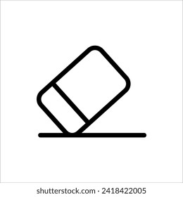 Eraser icon vector for website design, app, UI. vector illustration on white background.. Eraser icon image, Eraser icon illustration.
