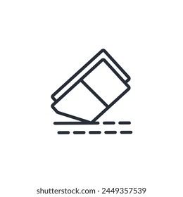 Eraser icon. vector.Editable stroke.linear style sign for use web design,logo.Symbol illustration.