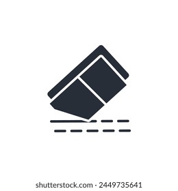 Eraser icon. vector.Editable stroke.linear style sign for use web design,logo.Symbol illustration.