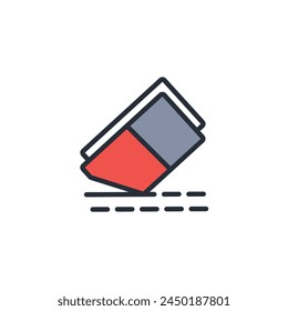 Eraser icon. vector.Editable stroke.linear style sign for use web design,logo.Symbol illustration.