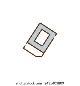 Eraser icon vector,Education Lineal ,delete design