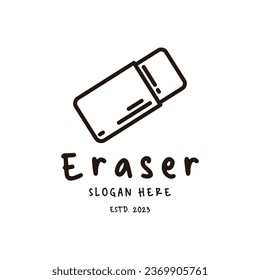 Eraser Icon Vintage Simple Line Art