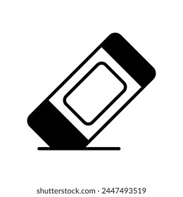 eraser icon with white background vector stock illustration