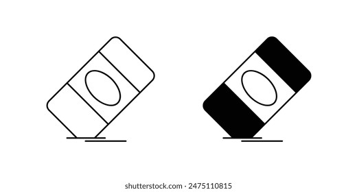 eraser icon with white background vector stock illustration