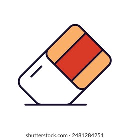 eraser icon with white background vector stock illustration