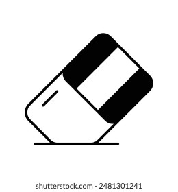 eraser icon with white background vector stock illustration