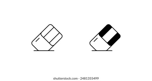 eraser icon with white background vector stock illustration