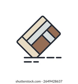 eraser icons isolated on White Background. Flat style design
