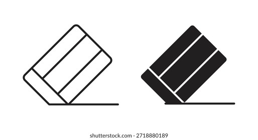 Conjunto de iconos de borrador aislados en Ilustración vectorial plana de fondo blanco.