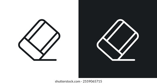 Eraser icons. vector set in black colors