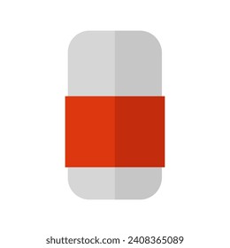 Eraser illustrated on white background