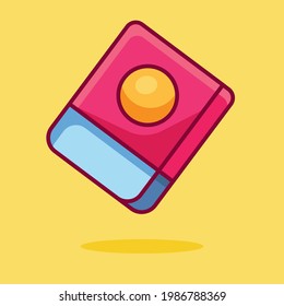 eraser isolated cartoon vector illustration in flat style