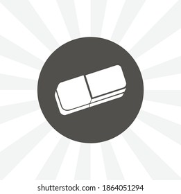 Eraser isolated vector icon. education design element
