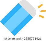 An Eraser Isolated Vector Illustration