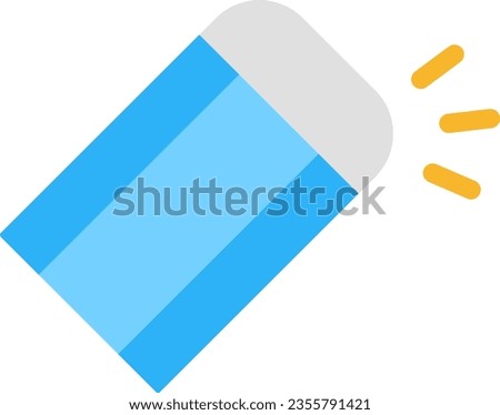 An Eraser Isolated Vector Illustration