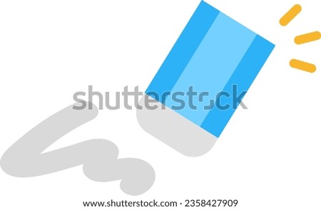 An Eraser Isolated Vector Illustration