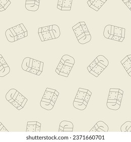 Eraser line art seamless pattern. Suitable for backgrounds, wallpapers, fabrics, textiles, wrapping papers, printed materials, and many more.