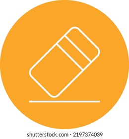 Eraser line circle icon vector image. Can also be used for web apps, mobile apps and print media.