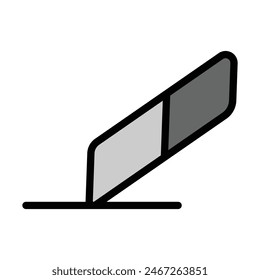 Eraser Line Filled Icon Design