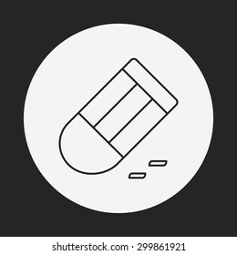 eraser line icon