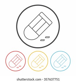 eraser line icon