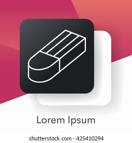 eraser line icon