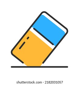 Eraser line icon in color. Vector illustration