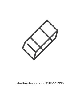 Eraser line icon. linear style sign for mobile concept and web design. Rubber eraser outline vector icon. Symbol, logo illustration. Vector graphics