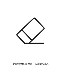Eraser line icon. School, lesson, studying. Education concept. Vector illustration can be used for topics like lessons, school, classes