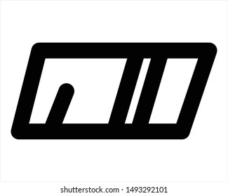 eraser line icon - vector