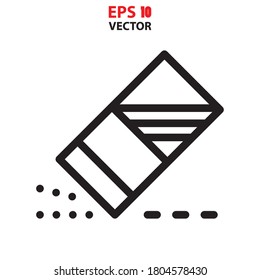 Eraser line icon vector. Design tools icon concept for app or website. Eps 10 vector illustration.