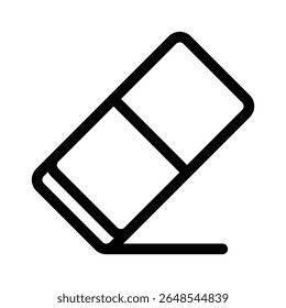 Eraser line icons.School supplies. Simple vector symbol used for school, travel, or education themes. Clean linear design, editable stroke, isolated on white.