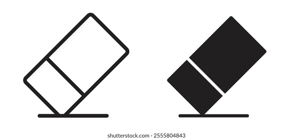 Eraser liner icon vector set.