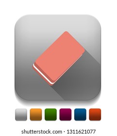 eraser With long shadow over app button