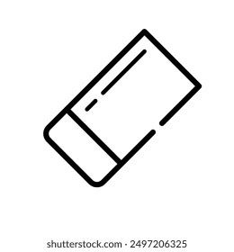 Eraser with minimal vector and line art