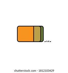 eraser, mistake removal icon. Element of education illustration. Signs and symbols can be used for web, logo, mobile app, UI, UX on white background